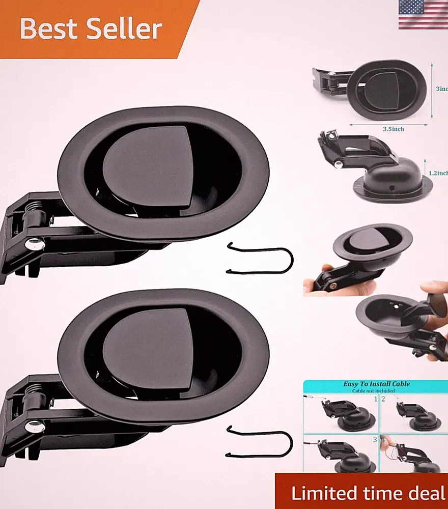 2-Pack Heavy-Duty Metal Recliner Release Pull Handles Universal Fit 3.5"x3"