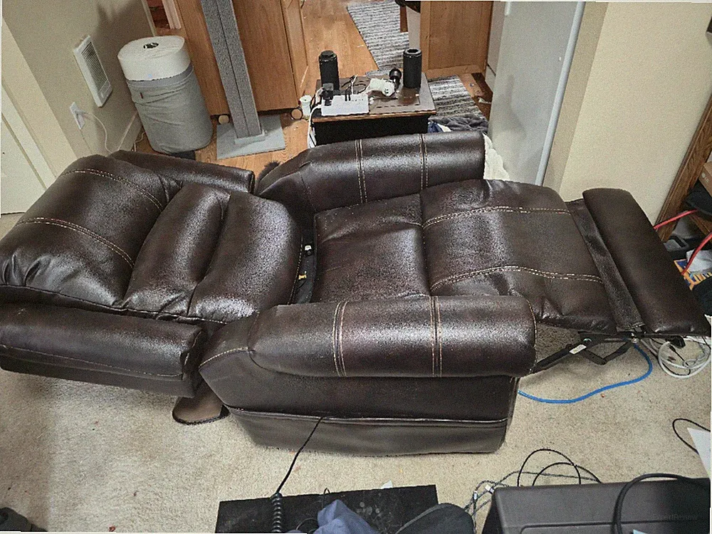 Flexsteel Fabric Lift Chair, brown
