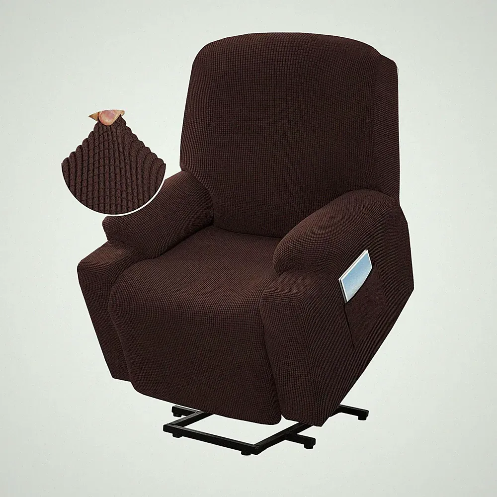 High Stretch Recliner Slipcover with Side Pocket Electric Power... Fast USA SHIP