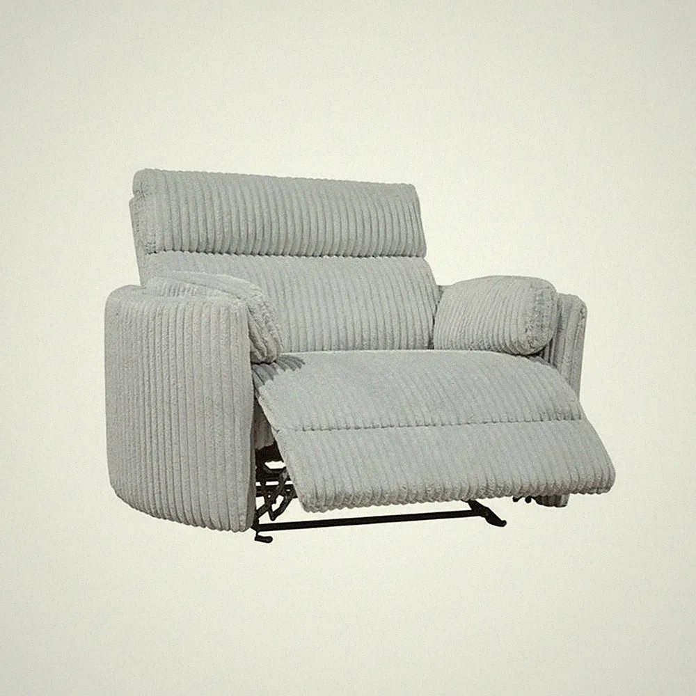 Pemberly Row XL Extra Wide Power Glider Recliner in Mega Gray (Set of 2)