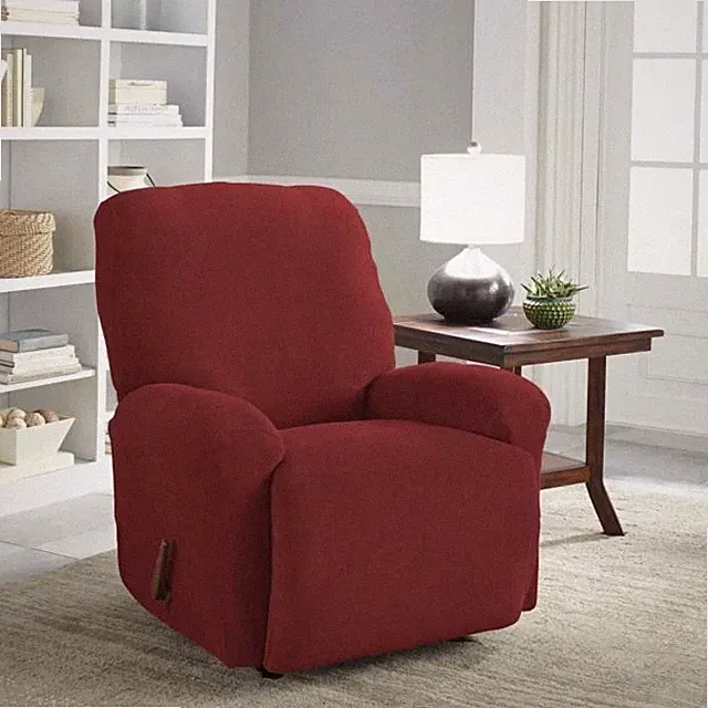 Perfect Fit Easy Fit 4 Piece Recliner Slipcover in Claret