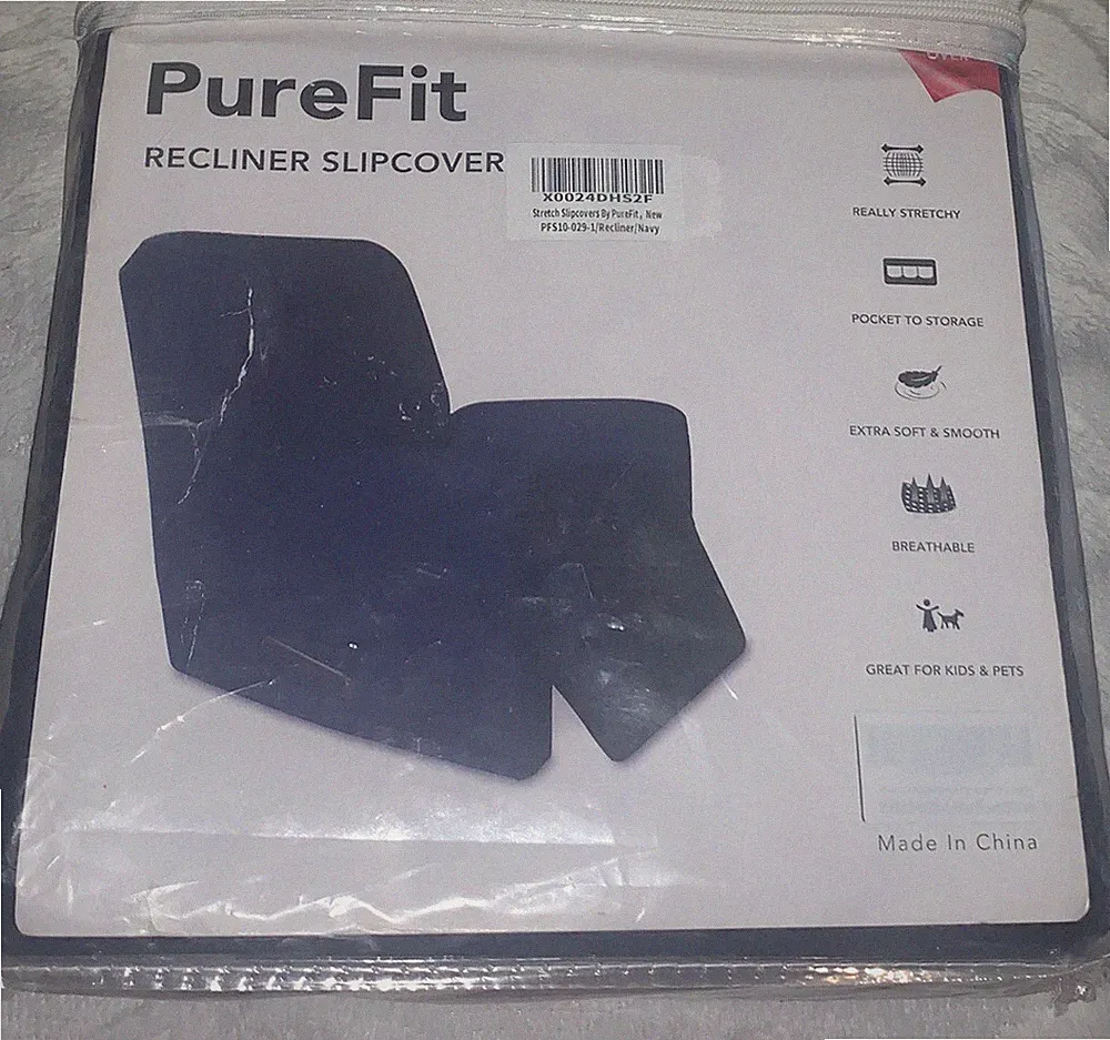 PureFit ~ Recliner Slipcover ~ Navy ~ PFS10-029-1