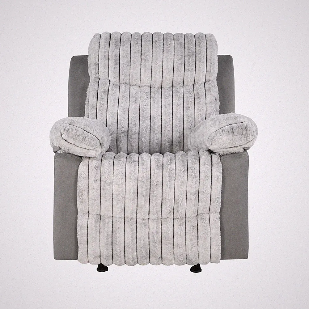 U6028 Gray Extra Soft and Padded Glider Recliner